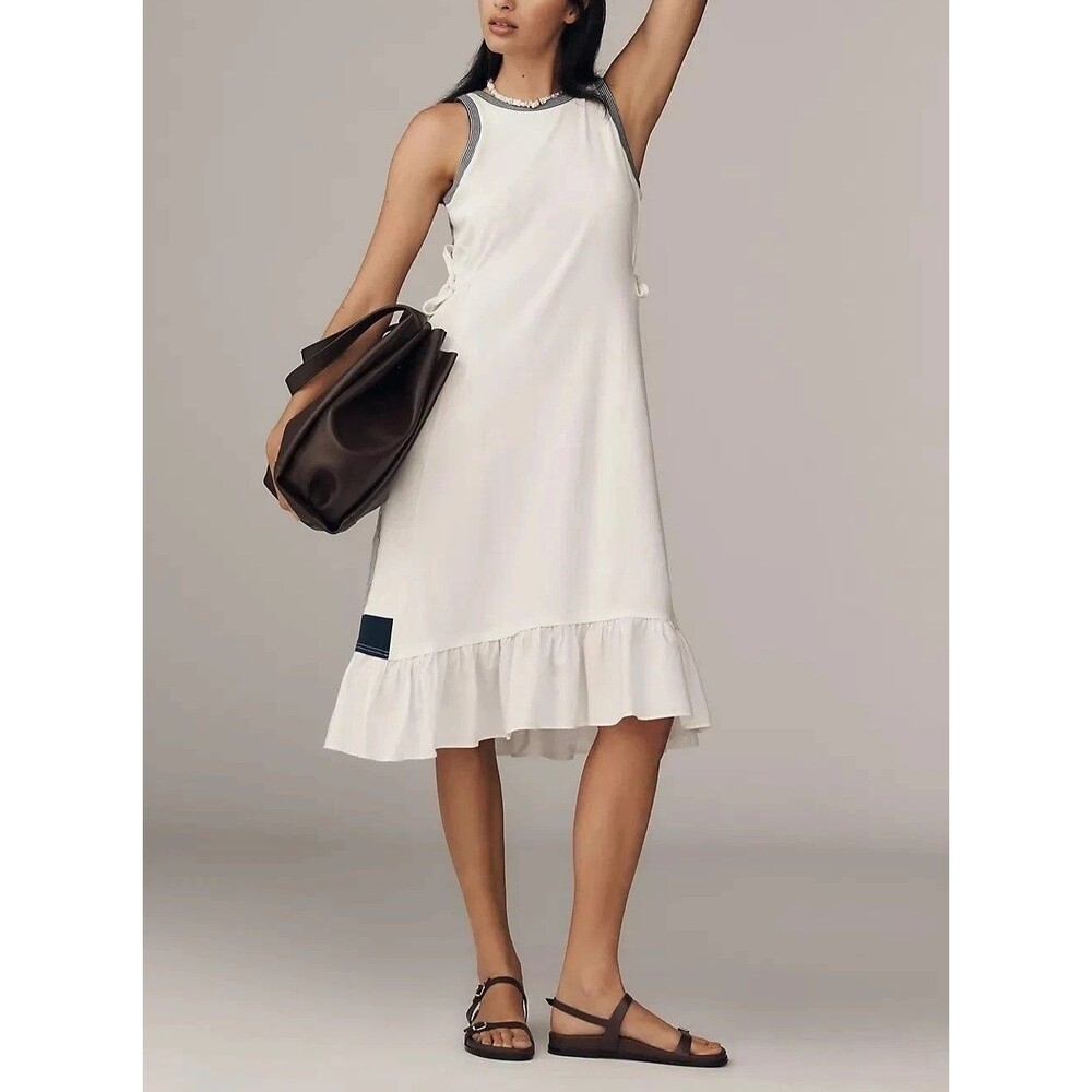 By Anthropologie Daily Practice Ball Toss Pleated Midi Tank Dress XL 287990